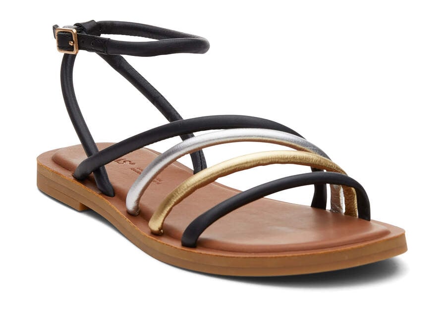 Sandalias Toms Willa Sandal Mujer Negras Multicolor Argentina | AR861-906