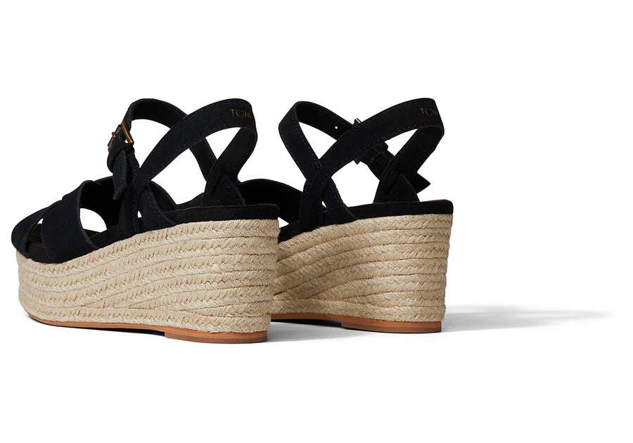 Sandalias Toms Willow Plataforma Sandal Mujer Negras Argentina | AR230-164