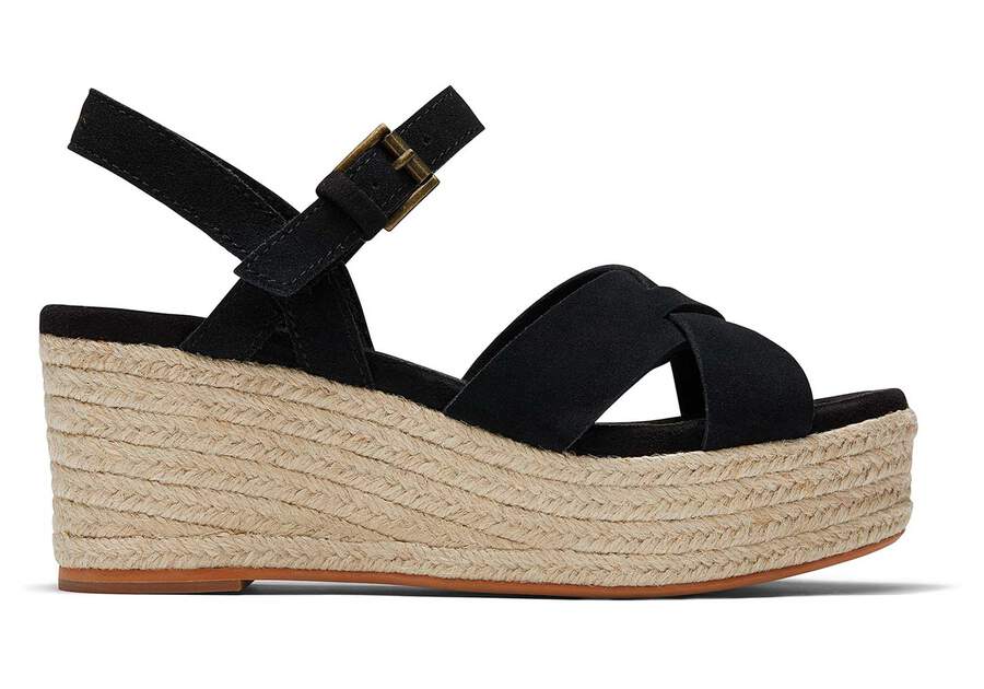 Sandalias Toms Willow Plataforma Sandal Mujer Negras Argentina | AR230-164