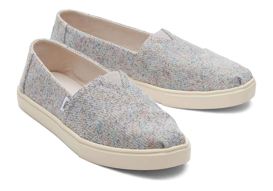 Slip On Toms Alpargata Cupsole Slip On Mujer Gris Claro Metal Argentina | AR175-249