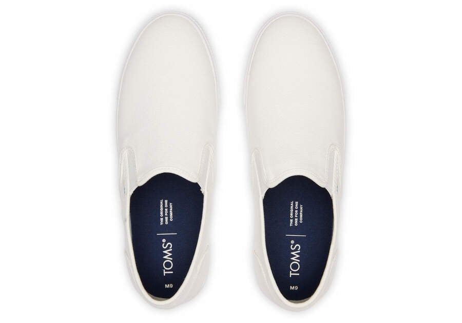 Slip On Toms Baja Slip On Hombre Blancas Argentina | AR215-354