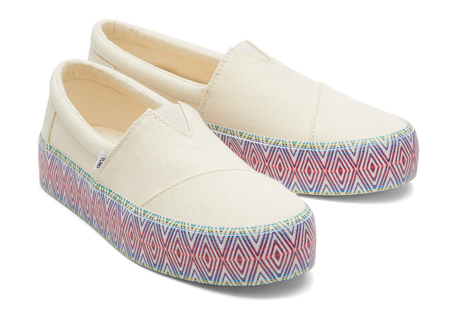 Slip On Toms Fenix Plataforma Mujer Creme Argentina | AR533-803