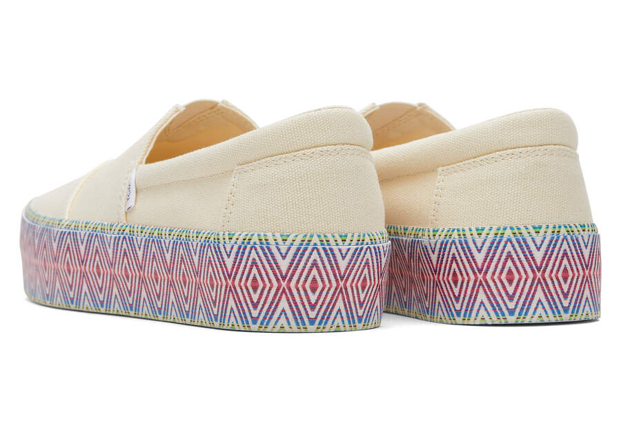 Slip On Toms Fenix Plataforma Mujer Creme Argentina | AR533-803