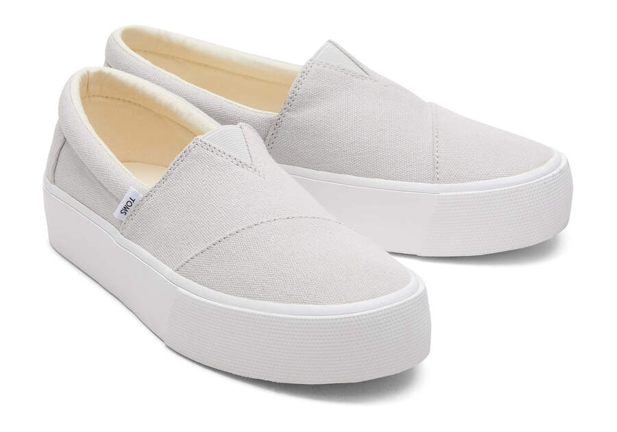 Slip On Toms Fenix Plataforma Mujer Gris Argentina | AR395-464