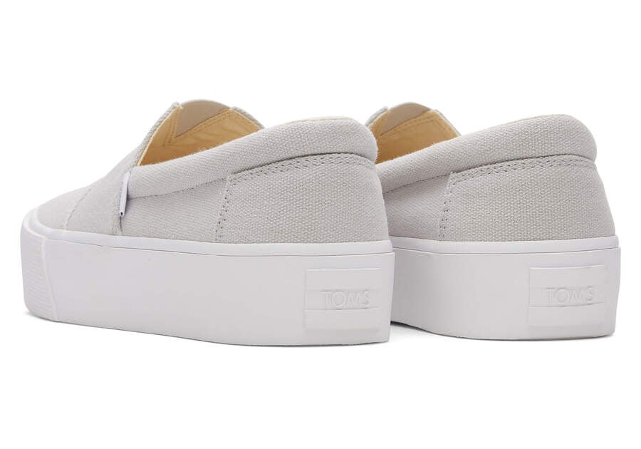 Slip On Toms Fenix Plataforma Mujer Gris Argentina | AR395-464