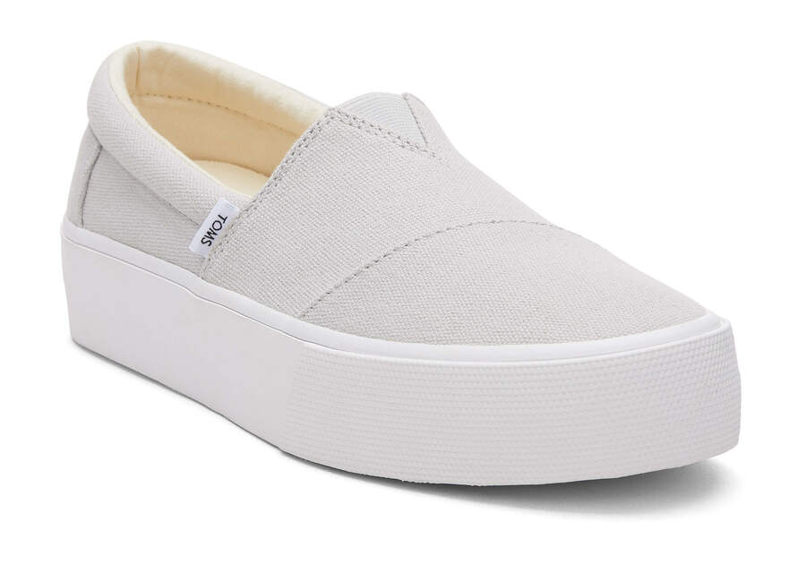 Slip On Toms Fenix Plataforma Mujer Gris Argentina | AR395-464