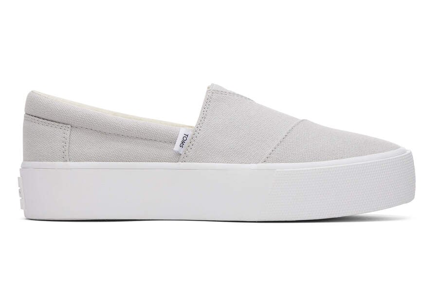 Slip On Toms Fenix Plataforma Mujer Gris Argentina | AR395-464