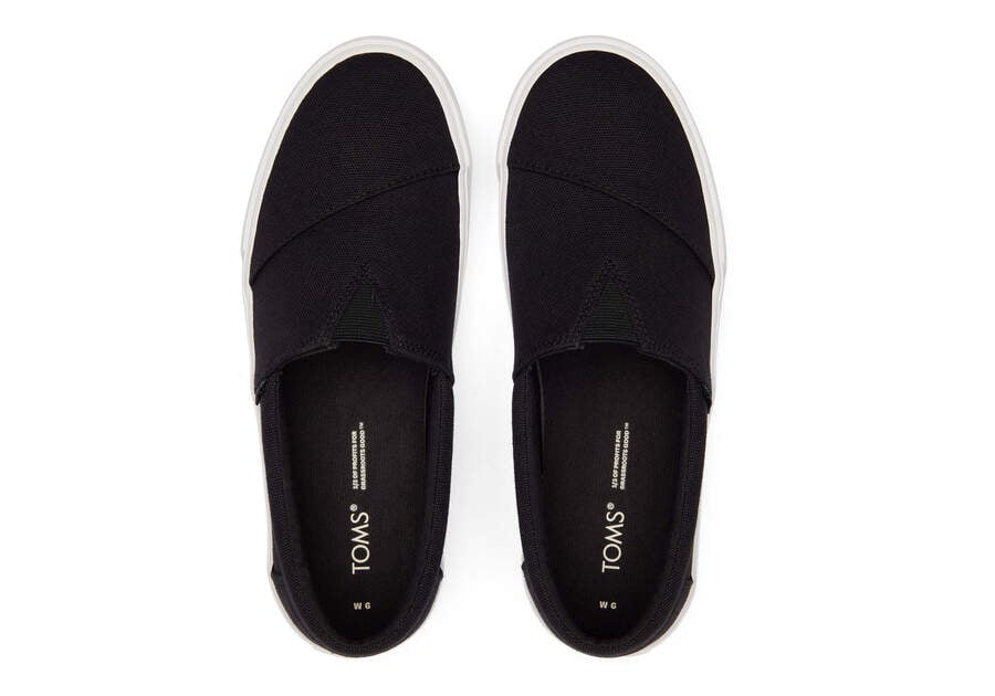 Slip On Toms Fenix Plataforma Mujer Negras Argentina | AR104-434