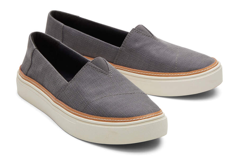 Slip On Toms Parker Slip On Mujer Gris Oscuro Argentina | AR337-365