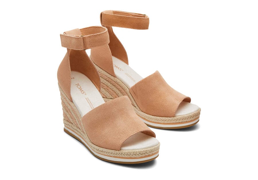 Tacones Toms Marisol Wedge Heel Mujer Beige Argentina | AR807-549