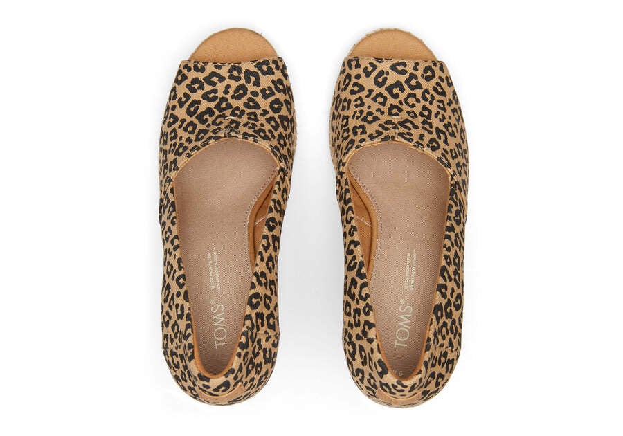 Tacones Toms Michelle Wedge Heel Mujer Beige Leopardo Argentina | AR313-296