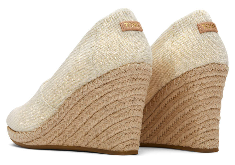 Tacones Toms Michelle Wedge Heel Mujer Beige Metal Argentina | AR493-865