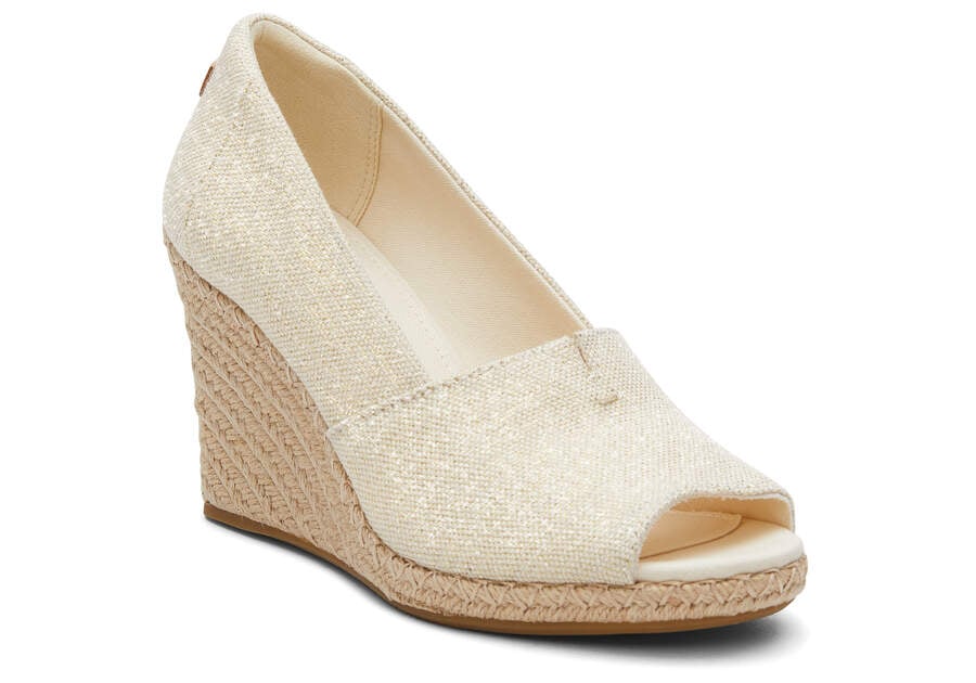 Tacones Toms Michelle Wedge Heel Mujer Beige Metal Argentina | AR493-865