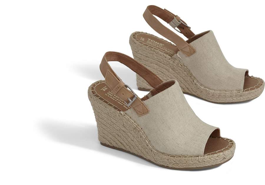 Tacones Toms Monica Wedge Heel Mujer Beige Argentina | AR839-264