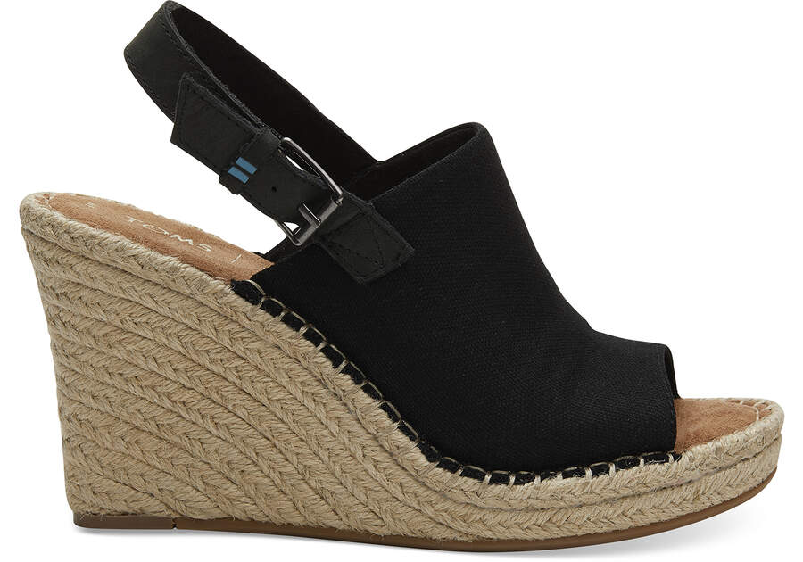 Tacones Toms Monica Wedge Heel Mujer Negras Argentina | AR931-796