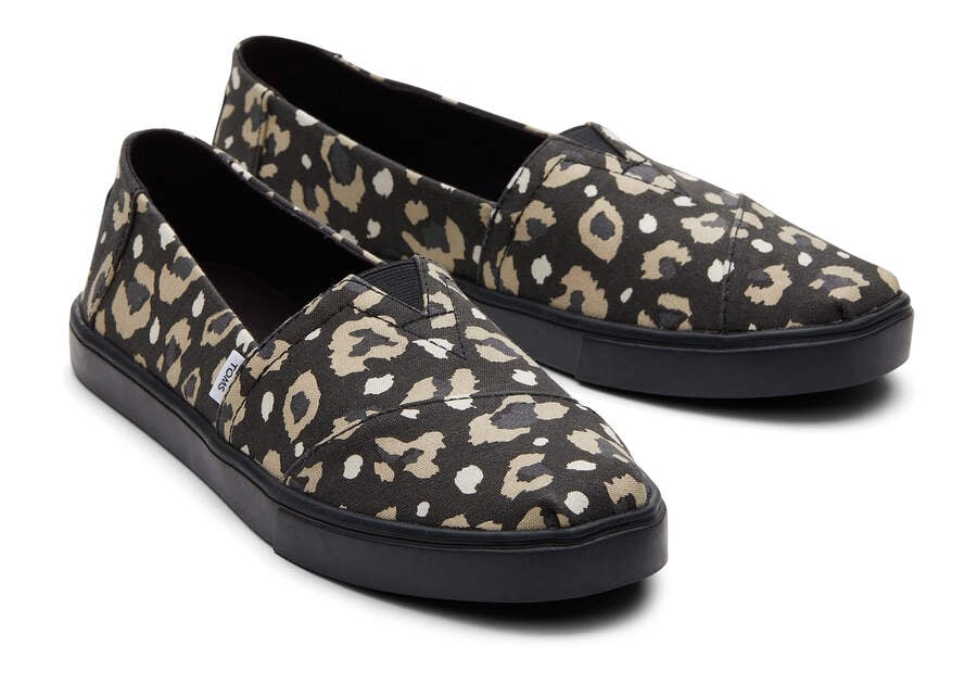 Zapatillas Toms Alpargata Cupsole Slip On Mujer Leopardo Negras Argentina | AR667-868