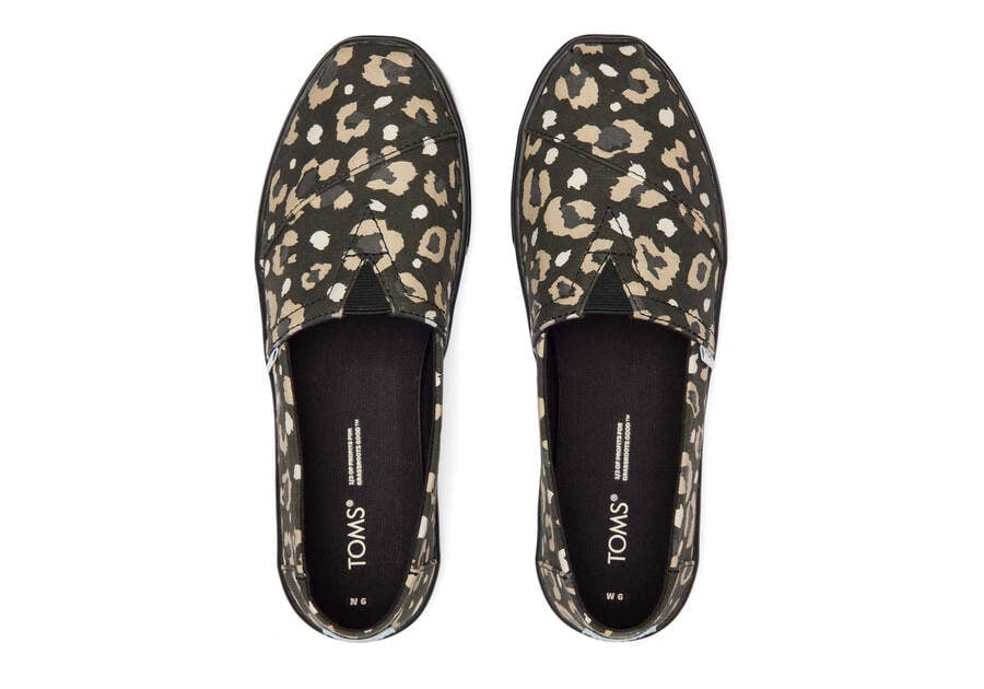 Zapatillas Toms Alpargata Cupsole Slip On Mujer Leopardo Negras Argentina | AR667-868