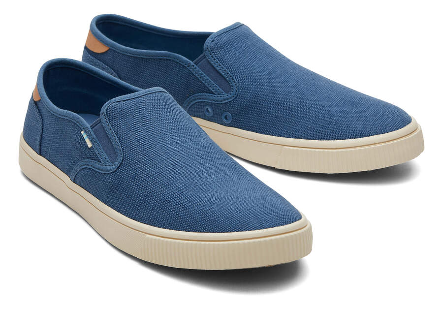 Zapatillas Toms Baja Slip On Hombre Azules Argentina | AR186-664