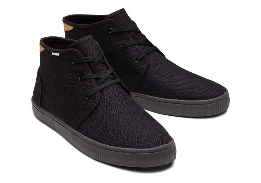 Zapatillas Toms Carlo Mid Sneaker Hombre Negras Argentina | AR345-030