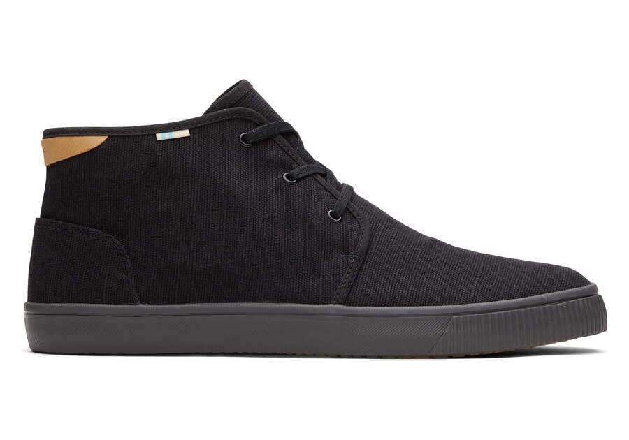 Zapatillas Toms Carlo Mid Sneaker Hombre Negras Argentina | AR345-030