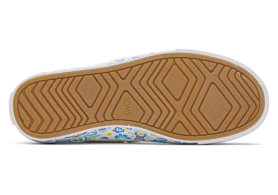 Zapatillas Toms Fenix Mujer Blancas Azul Marino Argentina | AR296-448