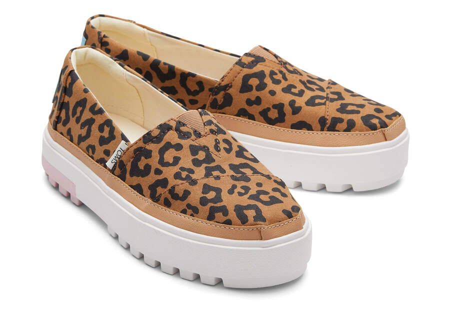 Zapatillas Toms Lug Plataforma Slip On Mujer Leopardo Argentina | AR966-812