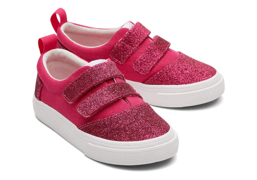 Zapatillas Toms Tiny Fenix Double Correa Iridescent Glimmer Niños Rosas Oscuro Argentina | AR176-228