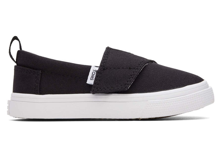 Zapatillas Toms Tiny Fenix Slip-On Lona Niños Negras Argentina | AR707-462