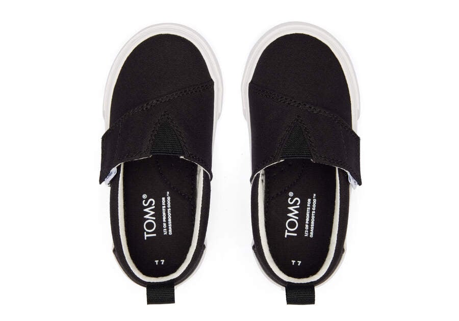 Zapatillas Toms Tiny Fenix Slip-On Lona Niños Negras Argentina | AR707-462