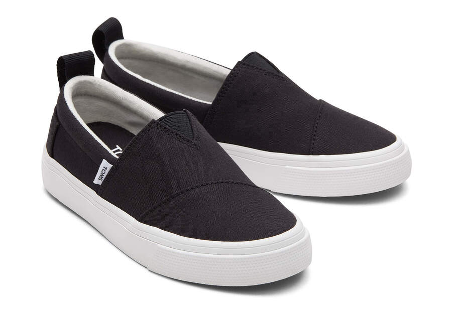 Zapatillas Toms Youth Fenix Slip-On Lona Niños Negras Argentina | AR848-178