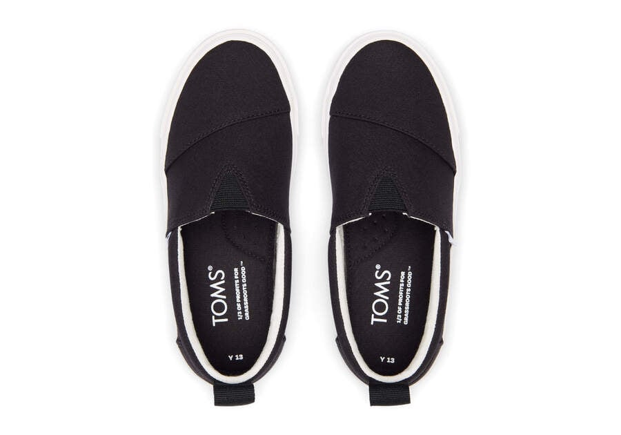 Zapatillas Toms Youth Fenix Slip-On Lona Niños Negras Argentina | AR848-178