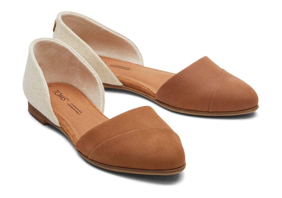 Zapatos Planos Toms Jutti D'Orsay Planos Mujer Marrones Beige Argentina | AR798-295