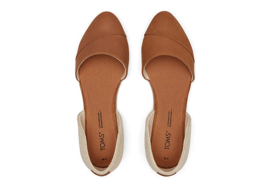 Zapatos Planos Toms Jutti D'Orsay Planos Mujer Marrones Beige Argentina | AR798-295