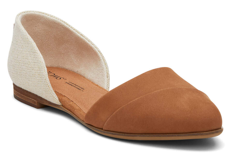 Zapatos Planos Toms Jutti D'Orsay Planos Mujer Marrones Beige Argentina | AR798-295