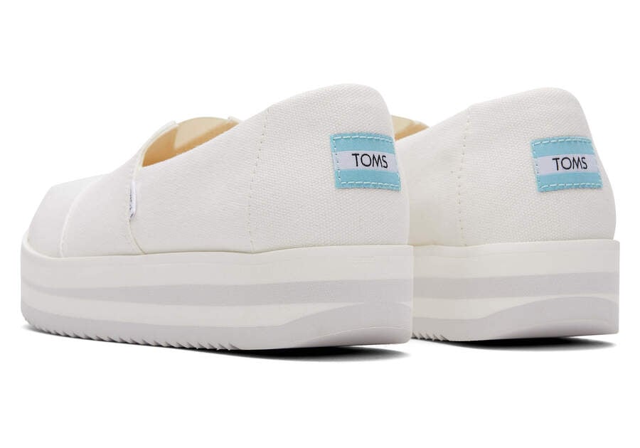 Zapatos Plataforma Toms Alpargata Midform Alpargata Mujer Blancas Argentina | AR232-333