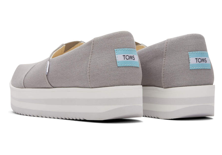 Zapatos Plataforma Toms Alpargata Midform Alpargata Mujer Gris Argentina | AR743-783