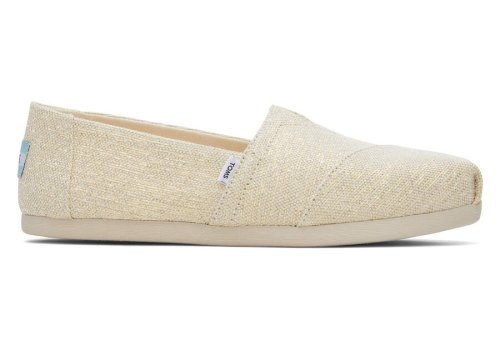 Alpargatas Toms Alpargata Metallic Linen Mujer Creme Metal Argentina | AR778-633