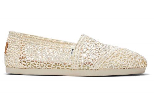 Alpargatas Toms Alpargata Moroccan Crochet Mujer Beige Argentina | AR965-623