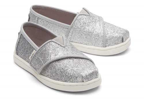 Alpargatas Toms Tiny Alpargata Glitter Niños Plateadas Argentina | AR584-603