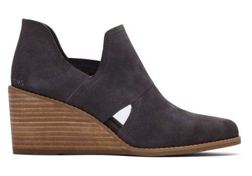 Botines Toms Kallie Wedge Cutout Mujer Gris Argentina | AR821-976