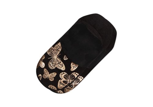 Calcetines Toms Ultimate No Show Socks Foiled Butterflies Mujer Negras Doradas Argentina | AR091-113