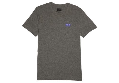 Camiseta Toms Logo Crew Tee Hombre Gris Oscuro Argentina | AR609-286