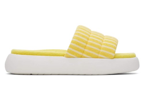 Sandalias Toms Mallow Chanclas Terry Mujer Amarillo Argentina | AR256-520