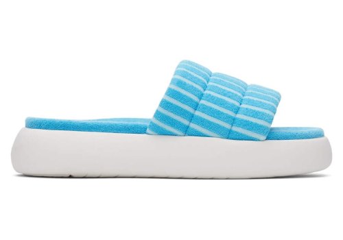 Sandalias Toms Mallow Chanclas Terry Mujer Azules Argentina | AR297-122