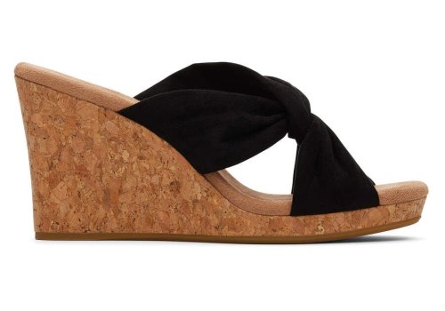 Sandalias Toms Serena Wedge Sandal Mujer Negras Argentina | AR618-311