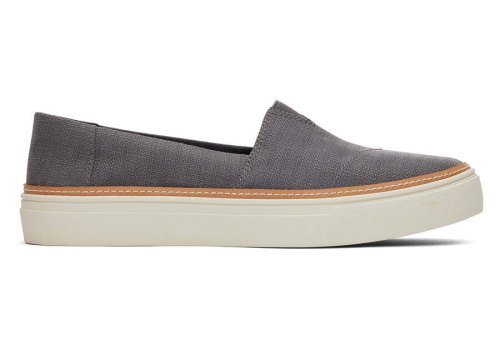 Slip On Toms Parker Slip On Mujer Gris Oscuro Argentina | AR337-365