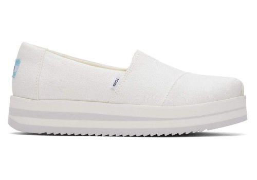 Zapatos Plataforma Toms Alpargata Midform Alpargata Mujer Blancas Argentina | AR232-333