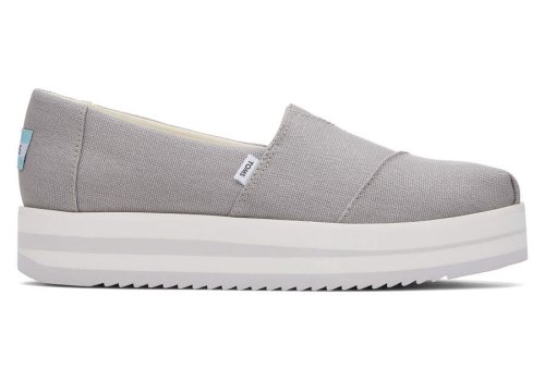 Zapatos Plataforma Toms Alpargata Midform Alpargata Mujer Gris Argentina | AR743-783